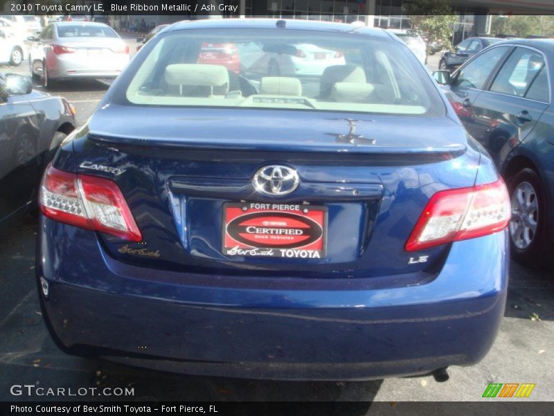 Blue Ribbon Metallic / Ash Gray 2010 Toyota Camry LE