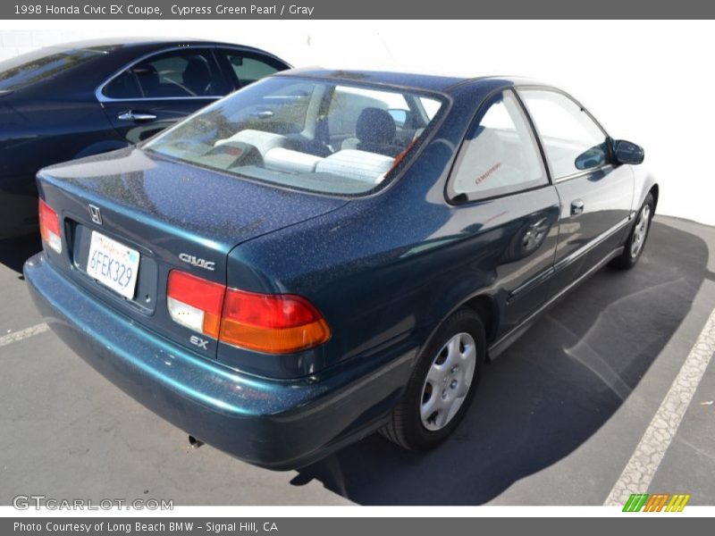 Cypress Green Pearl / Gray 1998 Honda Civic EX Coupe