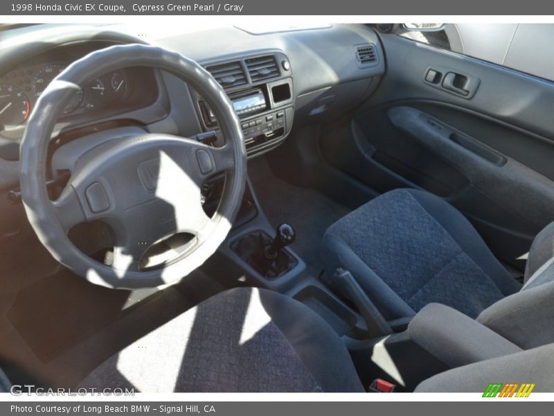 Cypress Green Pearl / Gray 1998 Honda Civic EX Coupe