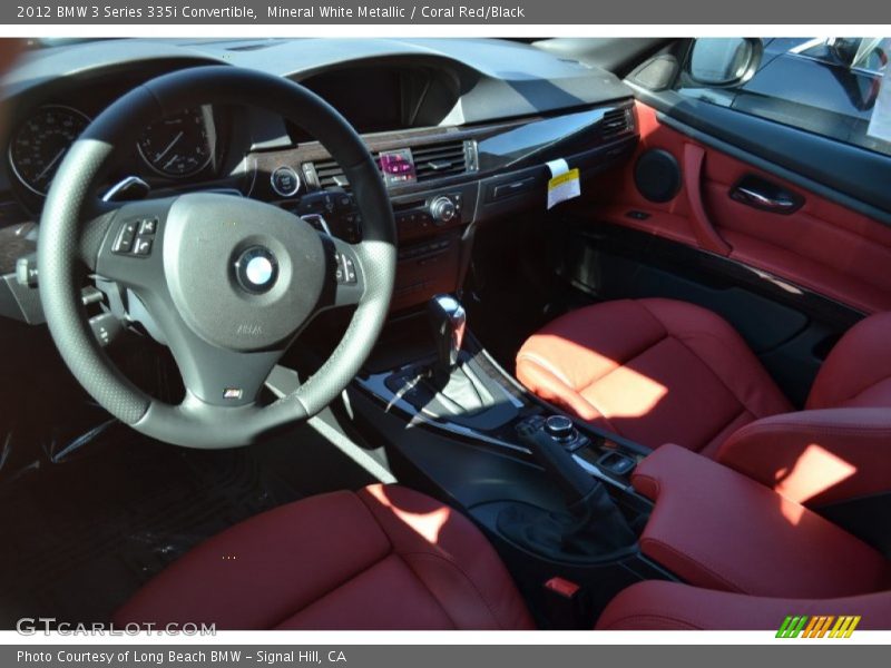 Mineral White Metallic / Coral Red/Black 2012 BMW 3 Series 335i Convertible
