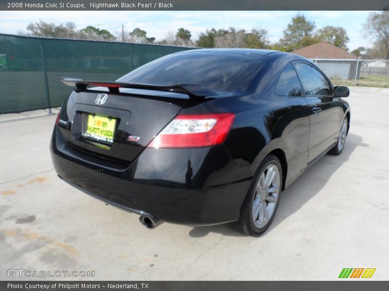 Nighthawk Black Pearl / Black 2008 Honda Civic Si Coupe
