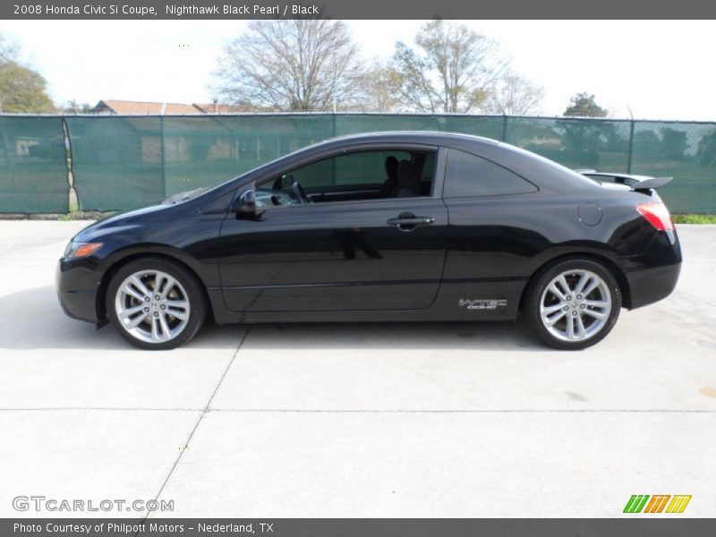 Nighthawk Black Pearl / Black 2008 Honda Civic Si Coupe