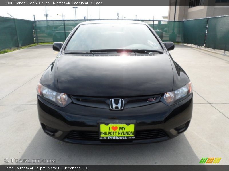 Nighthawk Black Pearl / Black 2008 Honda Civic Si Coupe
