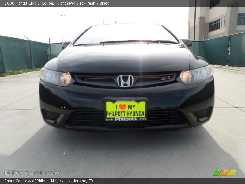 Nighthawk Black Pearl / Black 2008 Honda Civic Si Coupe