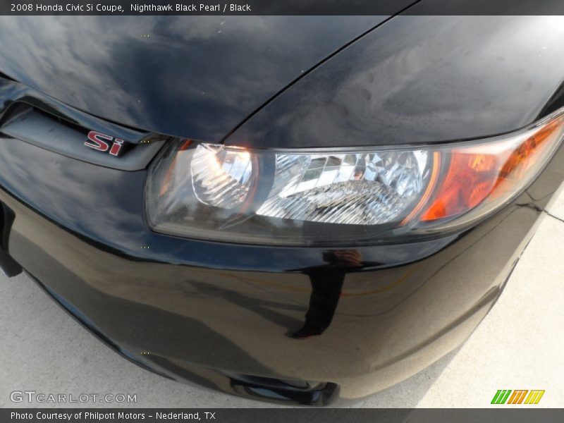 Nighthawk Black Pearl / Black 2008 Honda Civic Si Coupe