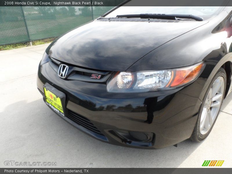 Nighthawk Black Pearl / Black 2008 Honda Civic Si Coupe