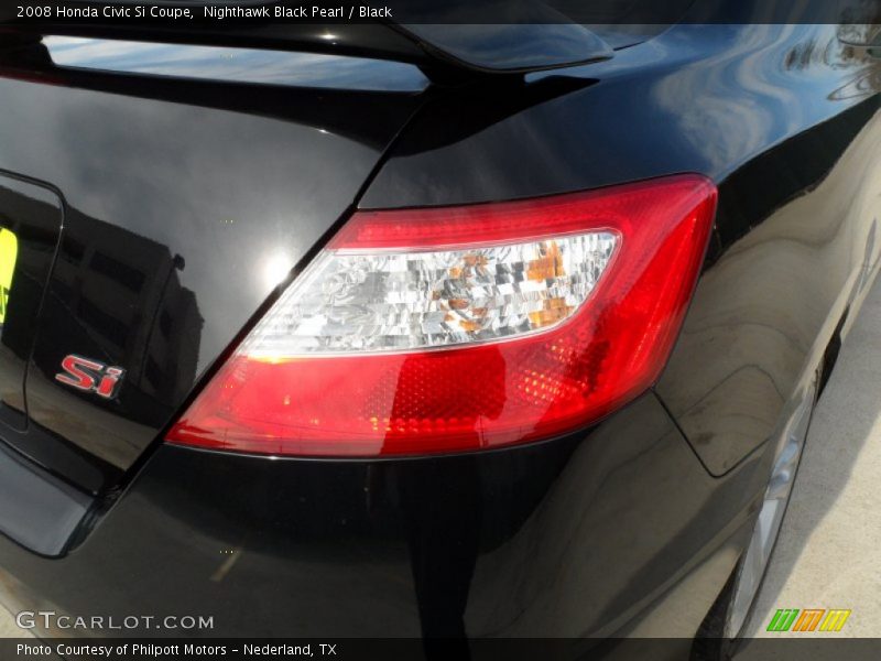 Nighthawk Black Pearl / Black 2008 Honda Civic Si Coupe