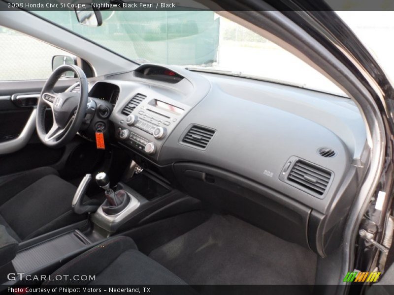 Nighthawk Black Pearl / Black 2008 Honda Civic Si Coupe