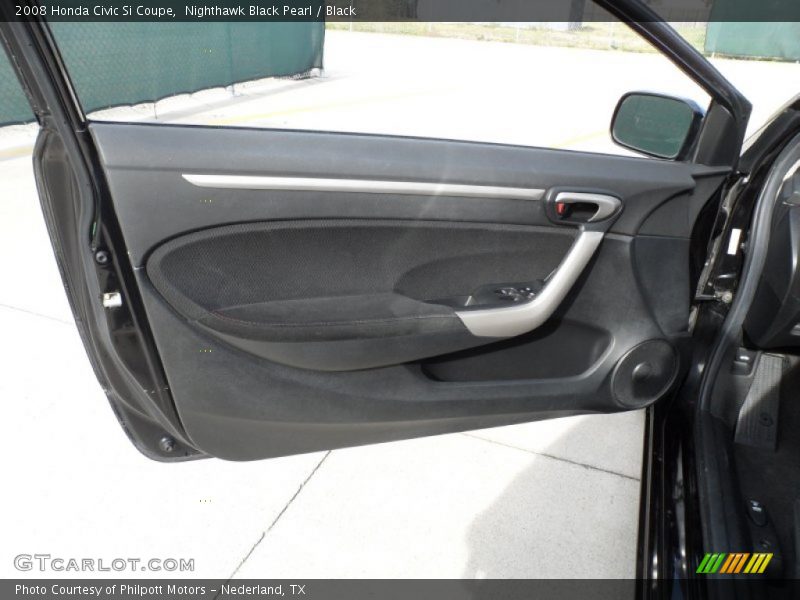Nighthawk Black Pearl / Black 2008 Honda Civic Si Coupe