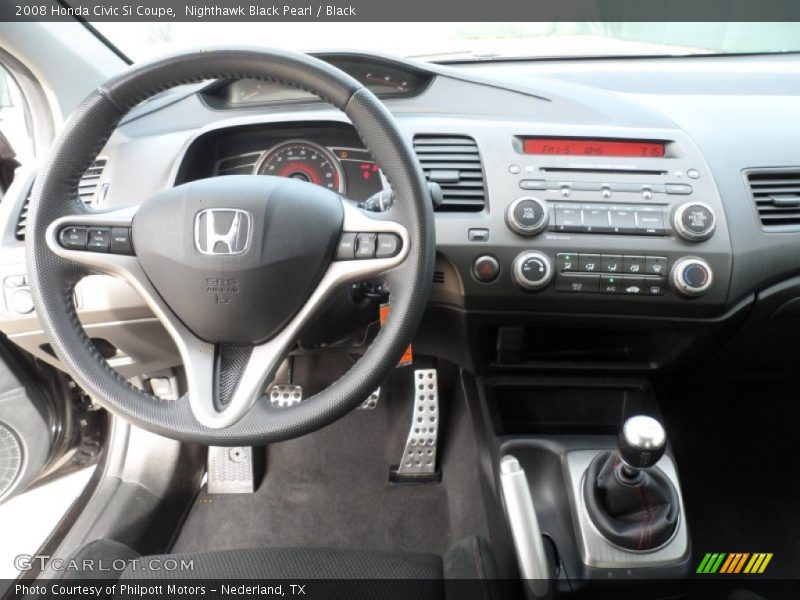 Nighthawk Black Pearl / Black 2008 Honda Civic Si Coupe