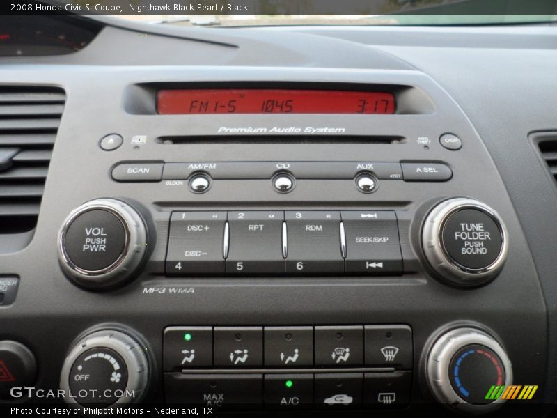 Nighthawk Black Pearl / Black 2008 Honda Civic Si Coupe