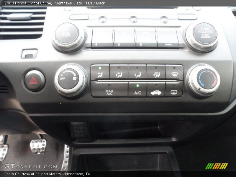 Nighthawk Black Pearl / Black 2008 Honda Civic Si Coupe