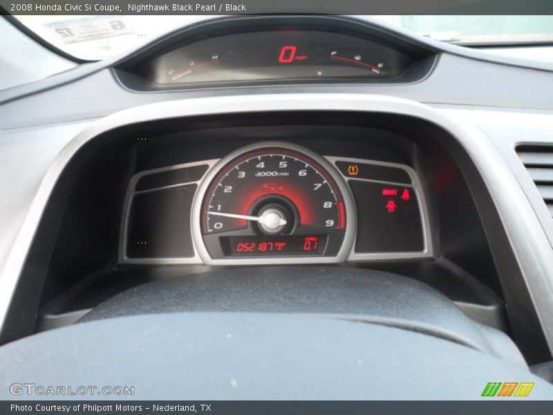 Nighthawk Black Pearl / Black 2008 Honda Civic Si Coupe