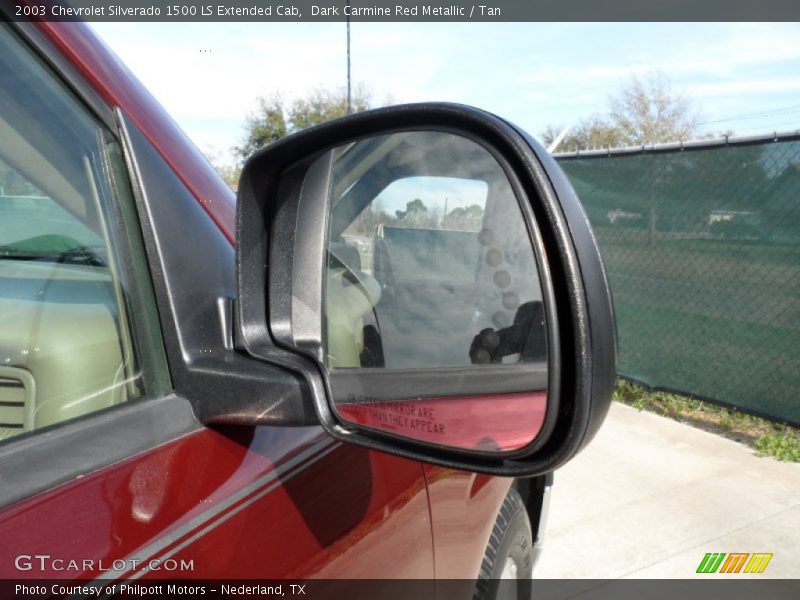 Dark Carmine Red Metallic / Tan 2003 Chevrolet Silverado 1500 LS Extended Cab
