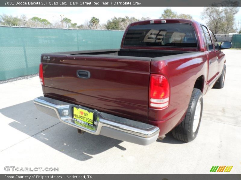 Dark Garnet Red Pearl / Dark Slate Gray 2001 Dodge Dakota SLT Quad Cab