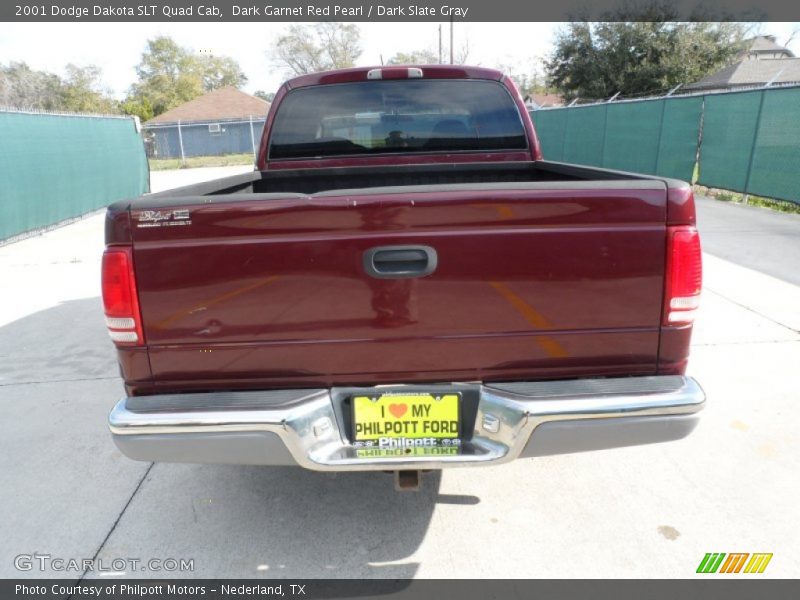 Dark Garnet Red Pearl / Dark Slate Gray 2001 Dodge Dakota SLT Quad Cab