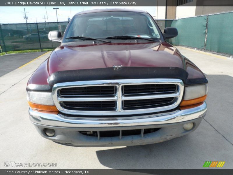 Dark Garnet Red Pearl / Dark Slate Gray 2001 Dodge Dakota SLT Quad Cab