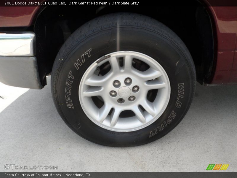 Dark Garnet Red Pearl / Dark Slate Gray 2001 Dodge Dakota SLT Quad Cab