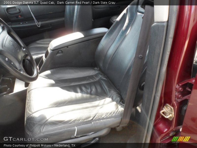Dark Garnet Red Pearl / Dark Slate Gray 2001 Dodge Dakota SLT Quad Cab