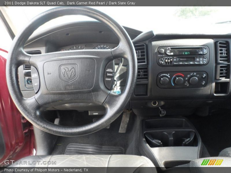 Dark Garnet Red Pearl / Dark Slate Gray 2001 Dodge Dakota SLT Quad Cab
