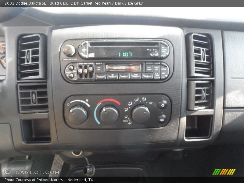 Dark Garnet Red Pearl / Dark Slate Gray 2001 Dodge Dakota SLT Quad Cab