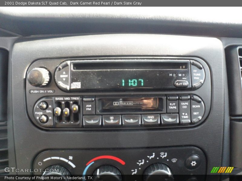 Dark Garnet Red Pearl / Dark Slate Gray 2001 Dodge Dakota SLT Quad Cab