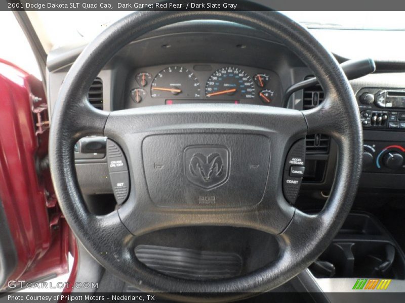 Dark Garnet Red Pearl / Dark Slate Gray 2001 Dodge Dakota SLT Quad Cab