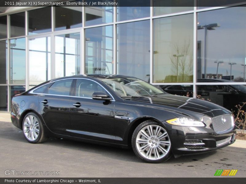 Ebony Black / Jet Black/Ivory 2011 Jaguar XJ XJ Supercharged