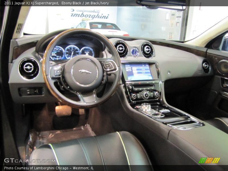 Ebony Black / Jet Black/Ivory 2011 Jaguar XJ XJ Supercharged