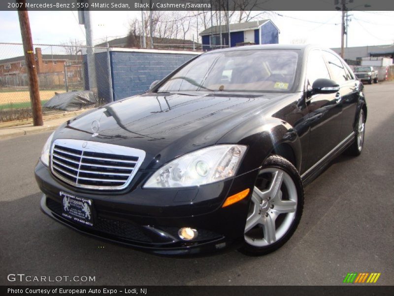 Black / Cashmere/Savanna 2007 Mercedes-Benz S 550 4Matic Sedan