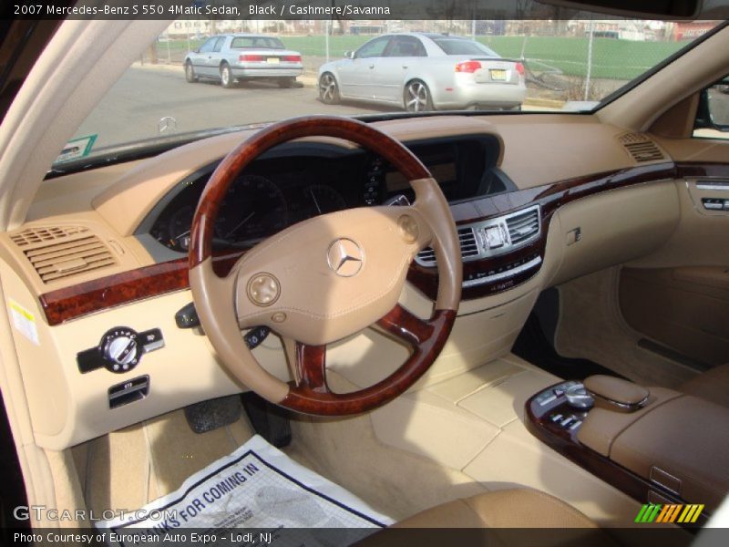 Black / Cashmere/Savanna 2007 Mercedes-Benz S 550 4Matic Sedan