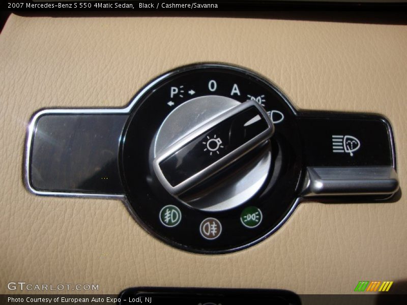 Black / Cashmere/Savanna 2007 Mercedes-Benz S 550 4Matic Sedan