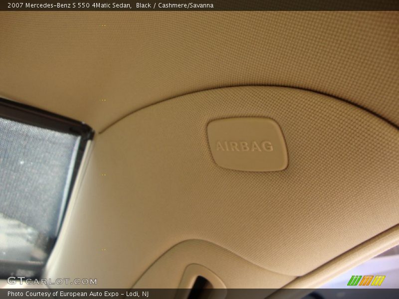 Black / Cashmere/Savanna 2007 Mercedes-Benz S 550 4Matic Sedan