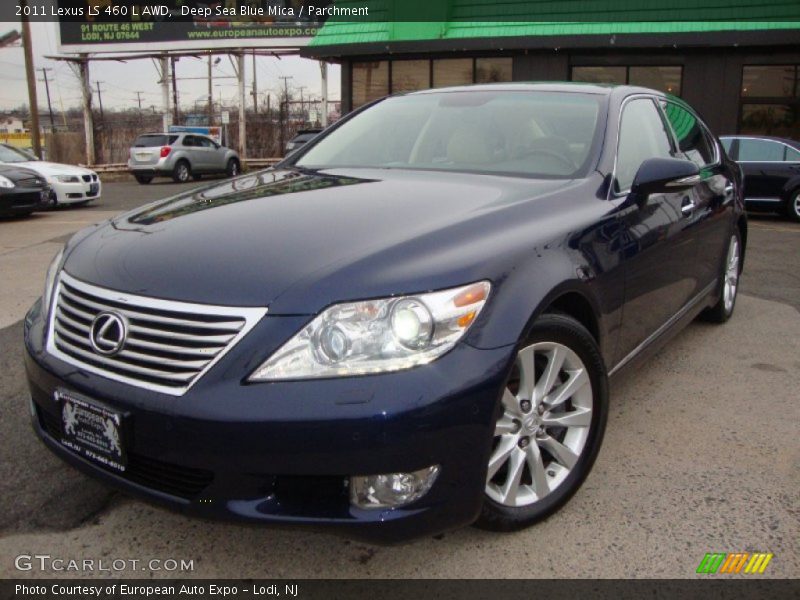 Deep Sea Blue Mica / Parchment 2011 Lexus LS 460 L AWD