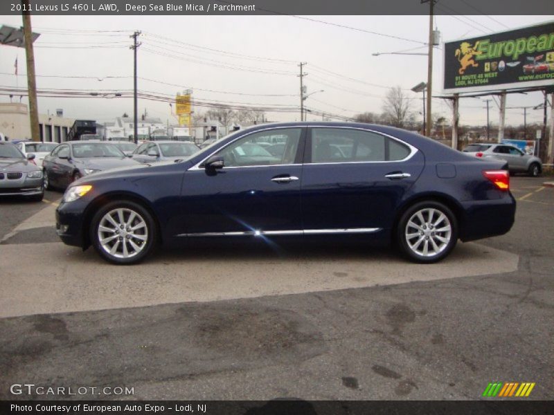 Deep Sea Blue Mica / Parchment 2011 Lexus LS 460 L AWD