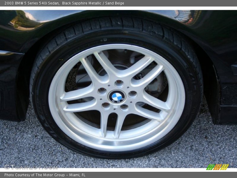 Black Sapphire Metallic / Sand Beige 2003 BMW 5 Series 540i Sedan