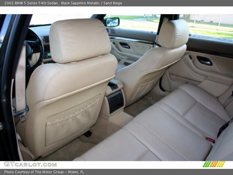 Black Sapphire Metallic / Sand Beige 2003 BMW 5 Series 540i Sedan