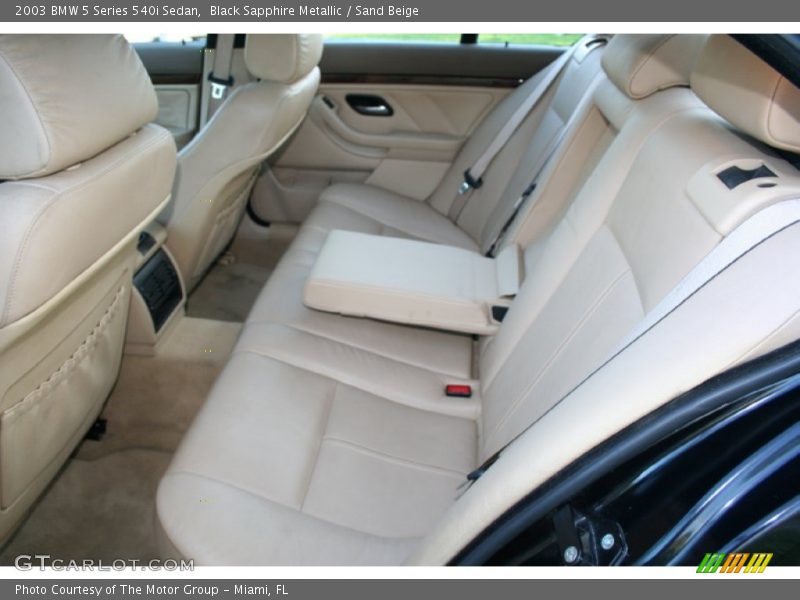 Black Sapphire Metallic / Sand Beige 2003 BMW 5 Series 540i Sedan