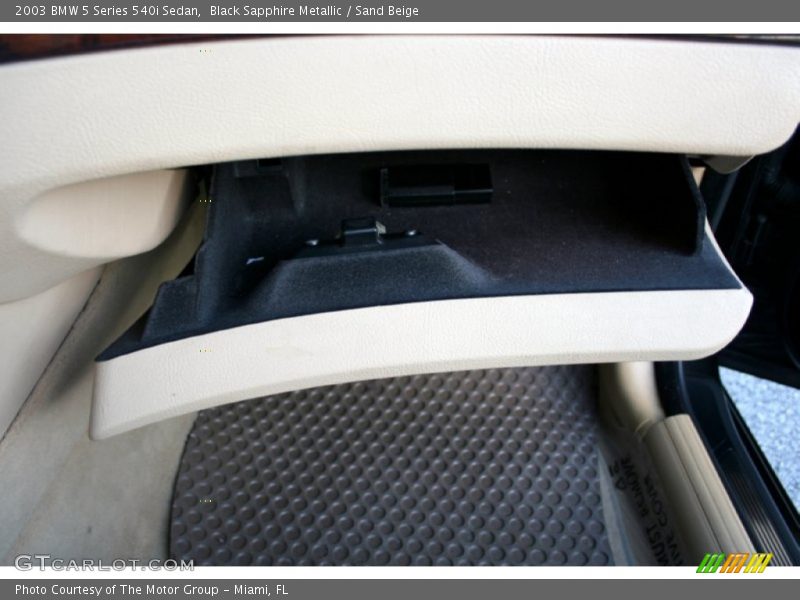 Black Sapphire Metallic / Sand Beige 2003 BMW 5 Series 540i Sedan