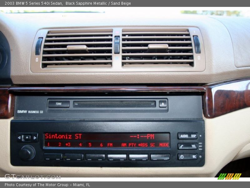 Black Sapphire Metallic / Sand Beige 2003 BMW 5 Series 540i Sedan
