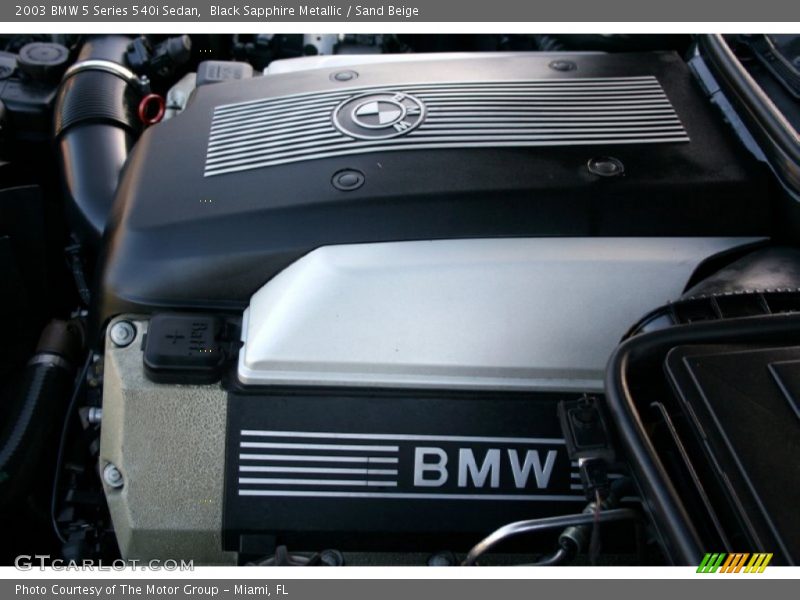 Black Sapphire Metallic / Sand Beige 2003 BMW 5 Series 540i Sedan