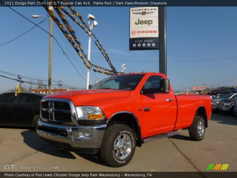Flame Red / Dark Slate/Medium Graystone 2011 Dodge Ram 2500 HD SLT Regular Cab 4x4