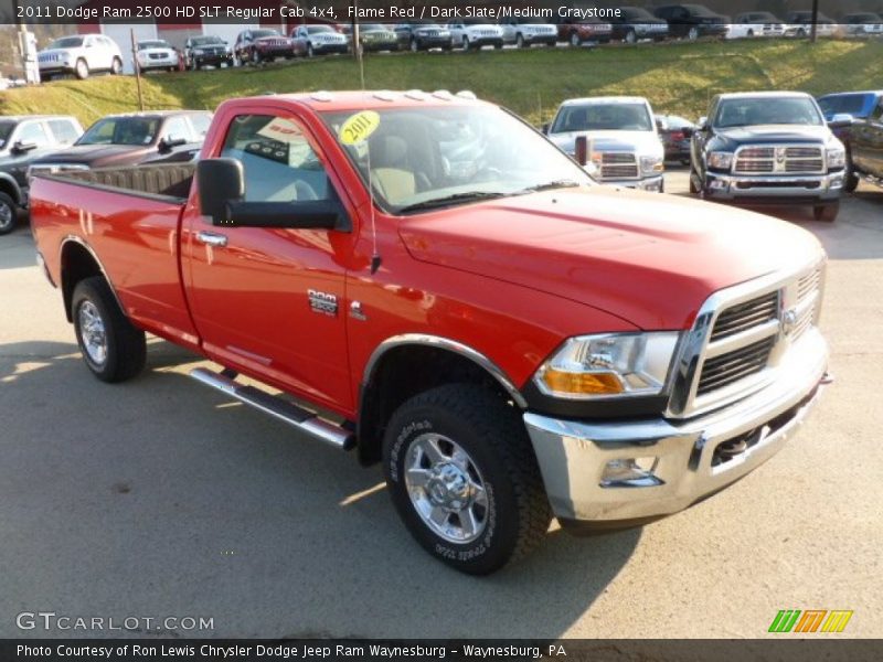 Flame Red / Dark Slate/Medium Graystone 2011 Dodge Ram 2500 HD SLT Regular Cab 4x4