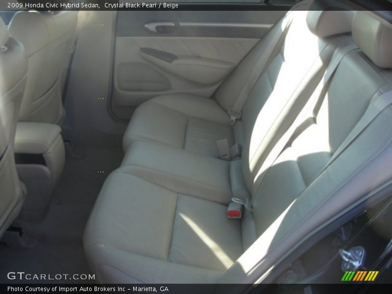 Crystal Black Pearl / Beige 2009 Honda Civic Hybrid Sedan