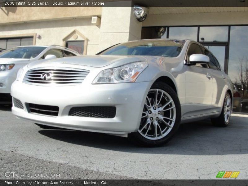 Liquid Platinum Silver / Stone 2008 Infiniti G 35 Sedan