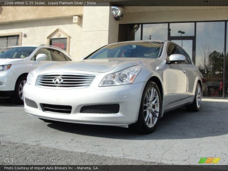 Liquid Platinum Silver / Stone 2008 Infiniti G 35 Sedan
