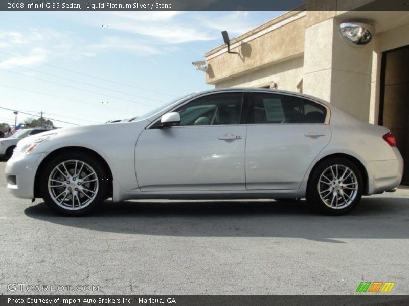 Liquid Platinum Silver / Stone 2008 Infiniti G 35 Sedan