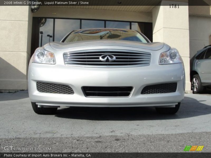 Liquid Platinum Silver / Stone 2008 Infiniti G 35 Sedan