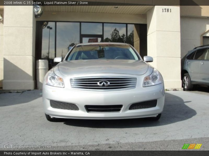 Liquid Platinum Silver / Stone 2008 Infiniti G 35 Sedan