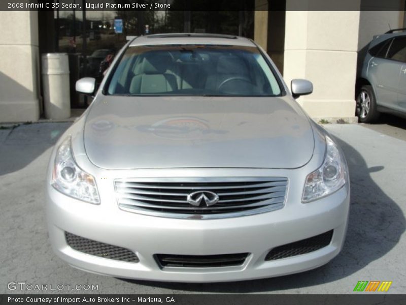 Liquid Platinum Silver / Stone 2008 Infiniti G 35 Sedan